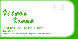 vilmos kramp business card